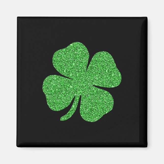 Aimant St. Patrick's Day Lucky Charm Green Irish Clover S (Devant)