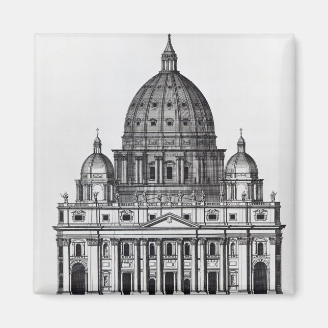 Aimant St. Peter's, Rome, gravée par C. Campbell (Devant)