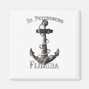 Aimant St Petersburg Floride Vacances Ancre nautique Sa