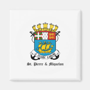 Aimant St Pierre et manteau de Miquelon de détail de bra