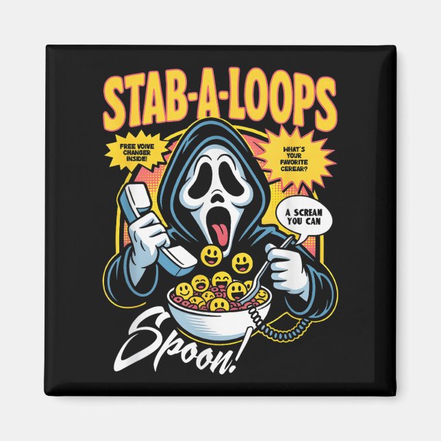 Aimant Stab-a-loops Horror Cereal Box Halloween (Devant)