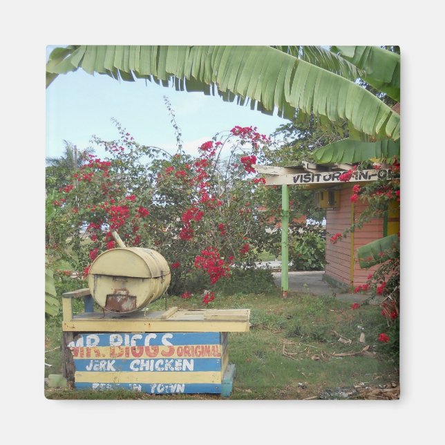 Aimant Stand de poulet Jerk à Negril, Jamaïque 2011 (Devant)