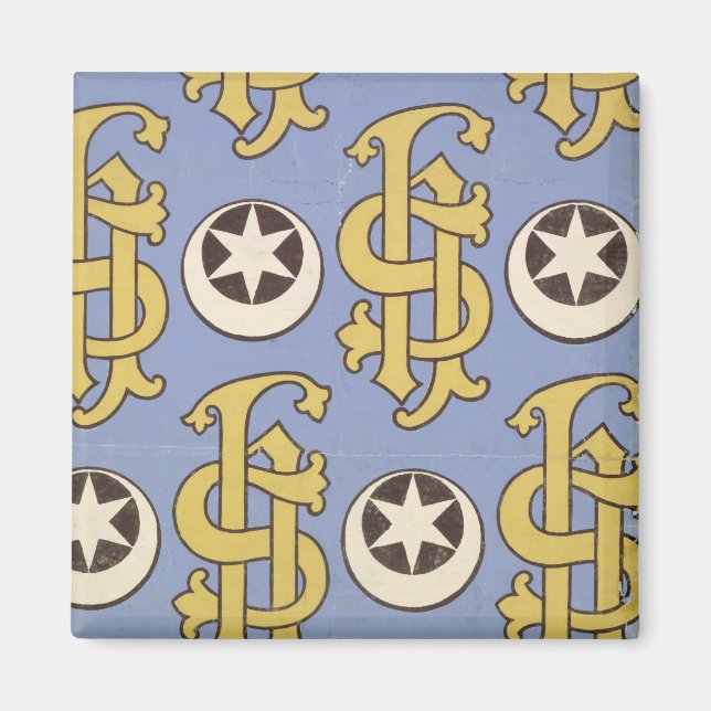 Aimant Star and Clef ecclesiastical wallpaper design (Devant)