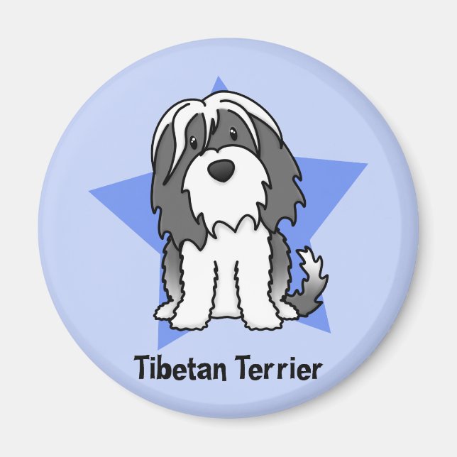 Aimant Star de Kawaii Terrier tibétain (Devant)