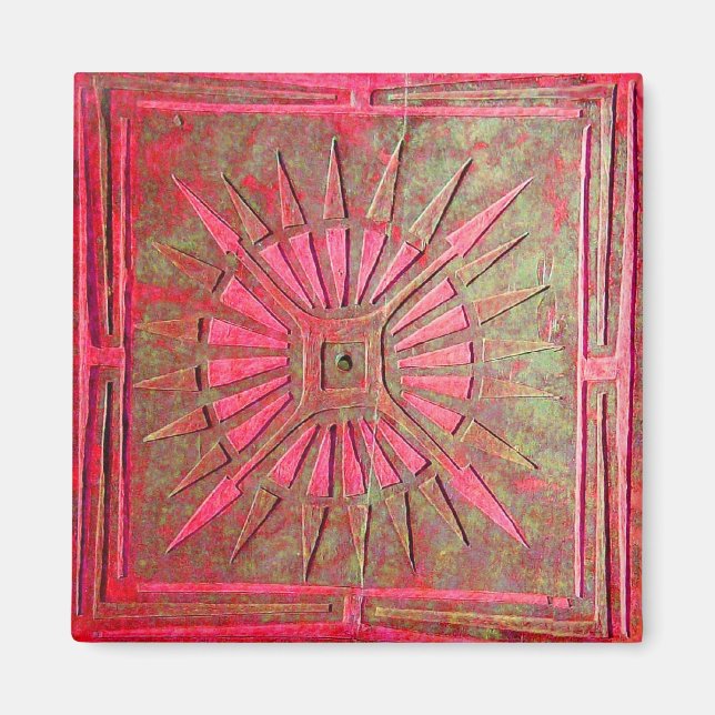 Aimant STAR DU MATIN, vert rouge (Devant)