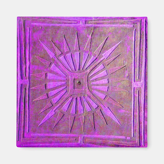 Aimant STAR DU MATIN, violet violet (Devant)