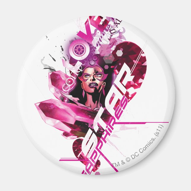 Aimant Star Sapphire Graphisme 8 (Devant)