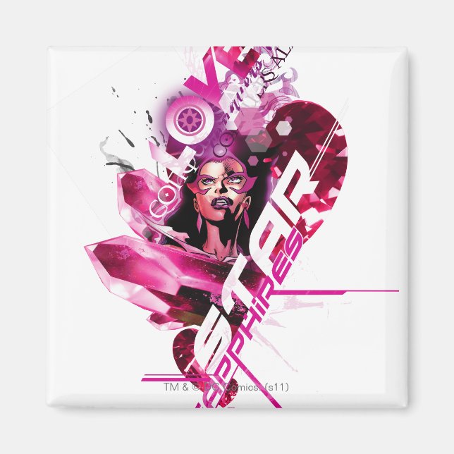 Aimant Star Sapphire Graphisme 8 (Devant)