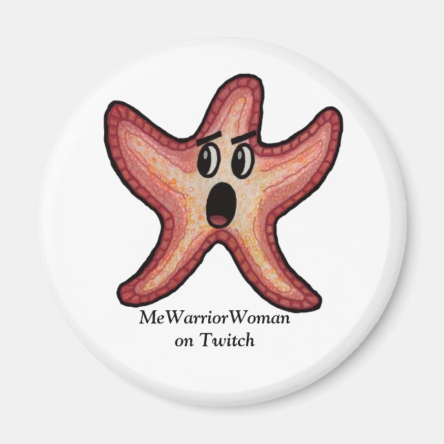 Aimant Starfish choqué, MeWarriorWoman sur Twitch (Devant)