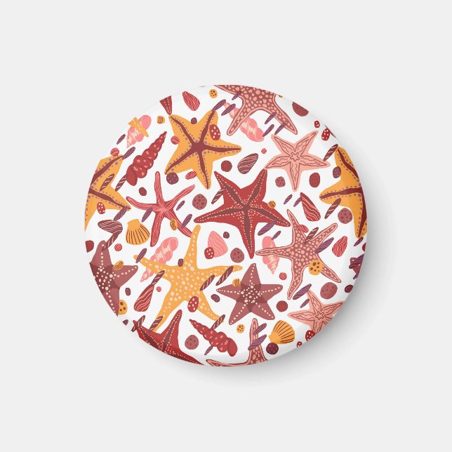 Aimant Starfish Shells : Motif scandinave (Devant)