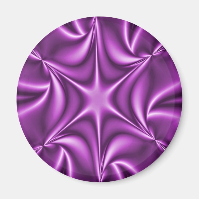 Aimant Starflower violette fractale (Devant)