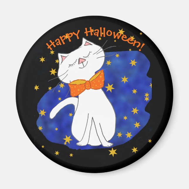 Aimant Starry Night Kitty Chat Halloween (Devant)