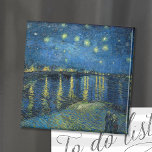 Aimant Starry Night Over the Rhône | Vincent Van Gogh Mag<br><div class="desc">Starry Night Over the Rhône (1888) by Dutch artist Vincent Van Gogh. Original artwork is an oil on canvas depicting an energetic post-impressionist night sky in moody shades of blue and yellow. 

Use the design tools to add custom text or personalize the image.</div>