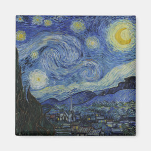 Aimant Starry Night & Van Gogh /célèbre art vintage