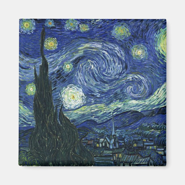 Aimant Starry Night Vincent van Gogh Art Peinture (Devant)
