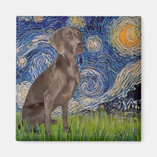 Aimant Starry Night - Weimaraner (Z)