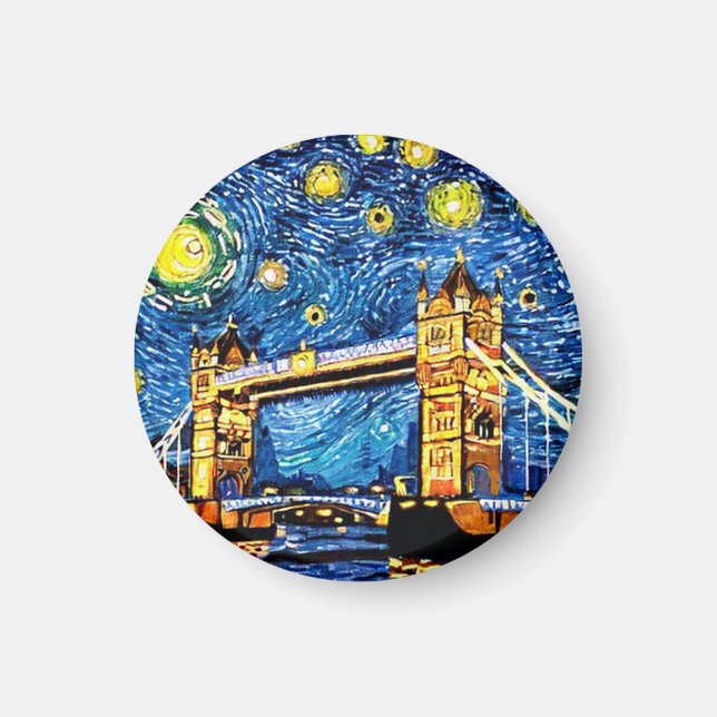 Aimant Starry Starry Night Londres Angleterre (Devant)