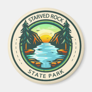 Aimant Starved Rock State Park Badge de l'Illinois