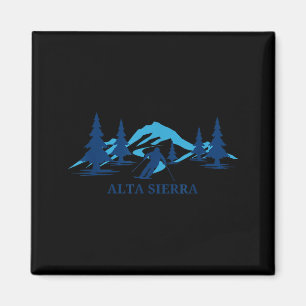 Aimant Station de ski Alta sierra california skieur 