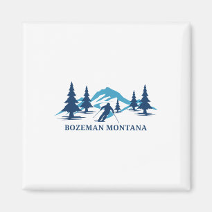 Aimant Station de ski Bozeman Montana Skier _1