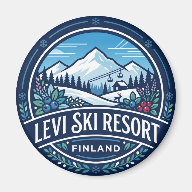 Aimant Station de ski de Levi en Finlande (Devant)