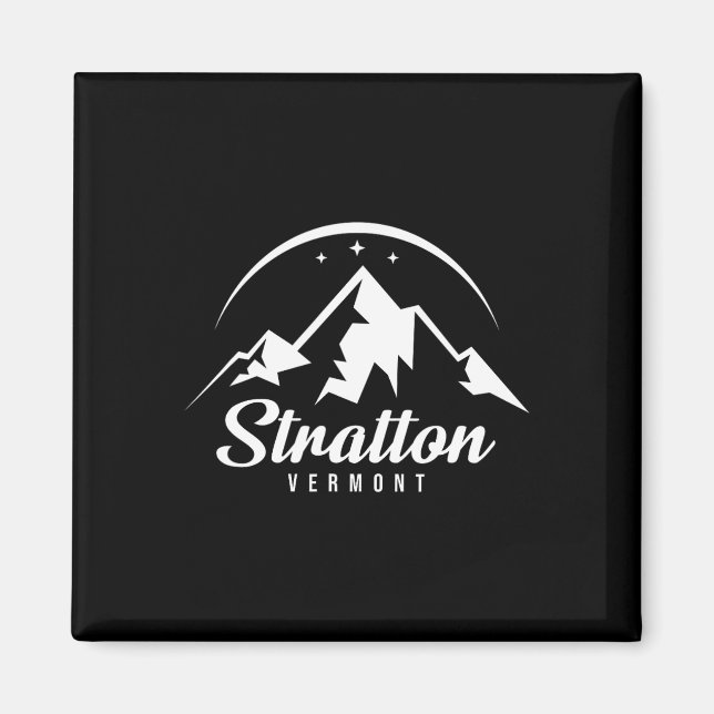 Aimant Station de ski de Stratton Vermont Ski Snowboard (Devant)