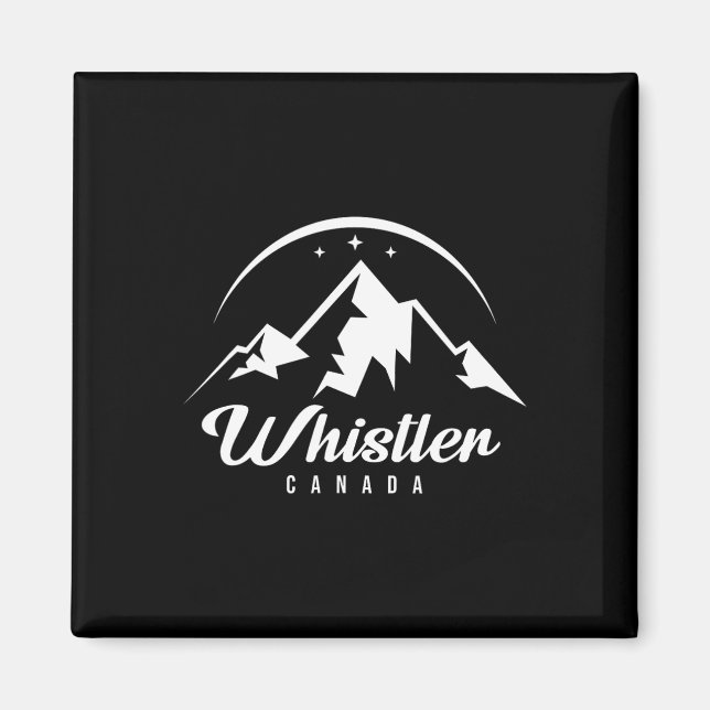 Aimant Station de ski de Whistler Canada Ski Snowboard (Devant)
