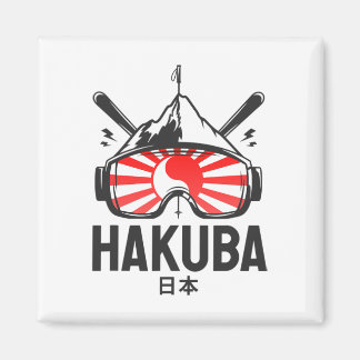 Aimant Station de ski Haku Japon Ski Retro