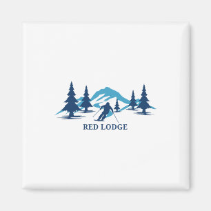 Aimant Station de ski Red Lodge Montana Ski Ski _1