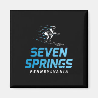 Aimant Station de ski Seven Springs Pennsylvanie Ski rétr