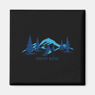 Aimant Station de ski Snow king skieur de ski 