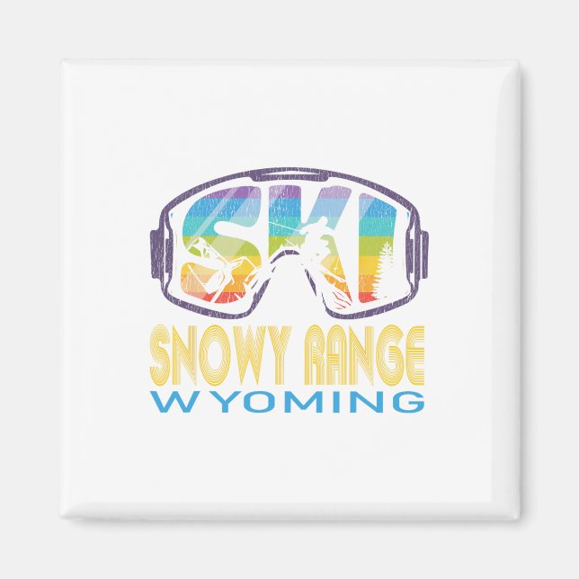 Aimant Station de ski Snowy Range Wyoming Vacances de ski (Devant)