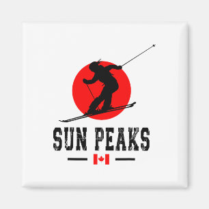 Aimant Station de ski Sun Peaks Canada Montagnes Rocheuse