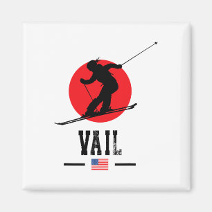 Aimant Station de ski Vail Usa Montagnes Rocheuses Ski am