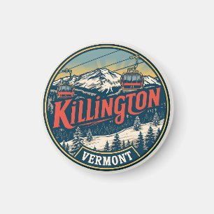 Aimant Station de ski vintage KILLINGTON Vermont montagne