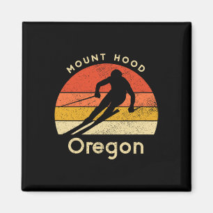 Aimant Station de ski vintage Mont Hood Oregon Montagne