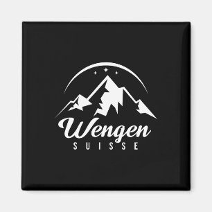 Aimant Station de ski Wengen Suisse Ski Snowboard