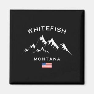 Aimant Station de ski Whitefish Montana Montagnes Rocheus