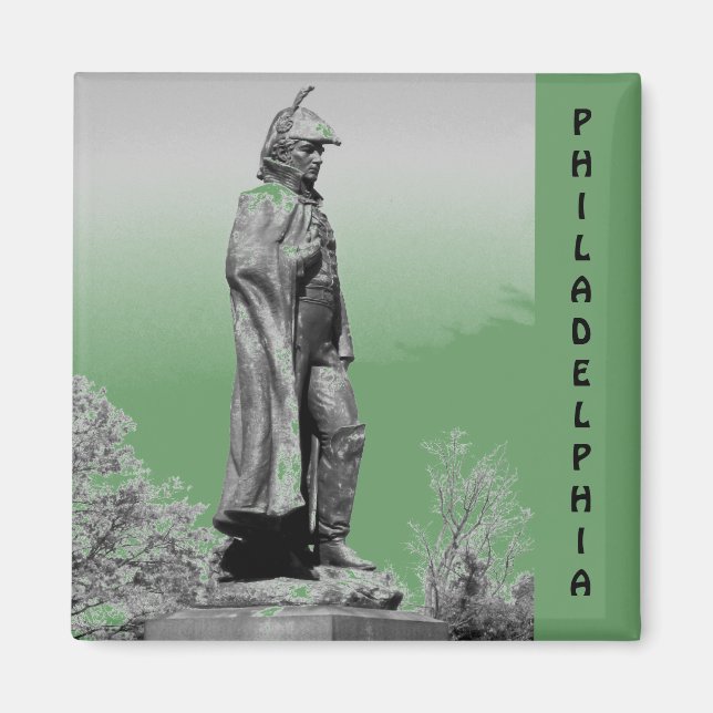 Aimant Statue de Fort McHenry B+W (Devant)