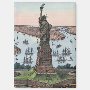 Aimant Statue de la Liberté 1885 dans le port de NYC Art