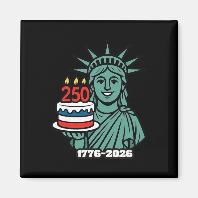 Aimant Statue de la Liberté 250 Ans 1776-2026 250e 4  (Devant)