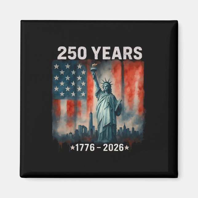 Aimant Statue de la Liberté Drapeau 250 Ans 1776-2026 250 (Devant)