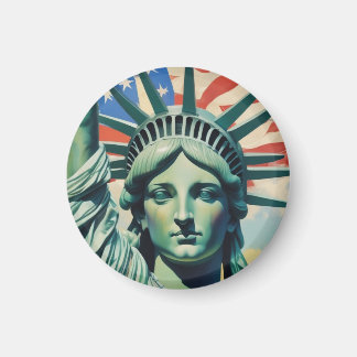 Aimant Statue de la Liberté et Drapeau américain New York