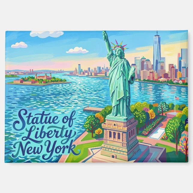Aimant Statue de la Liberté, New York (Recto)