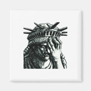Aimant Statue De La Liberté Pleurant Anti Trump Ne Résist