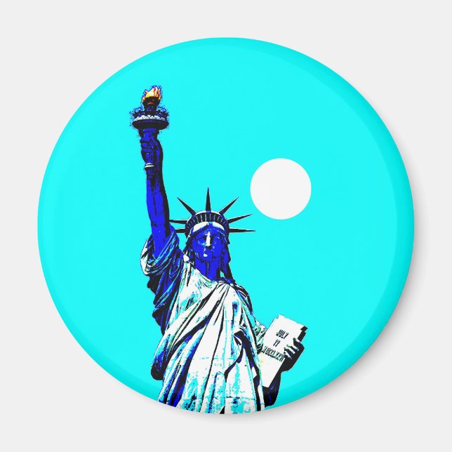 Aimant Statue de New York de Liberty Pop Art (Devant)