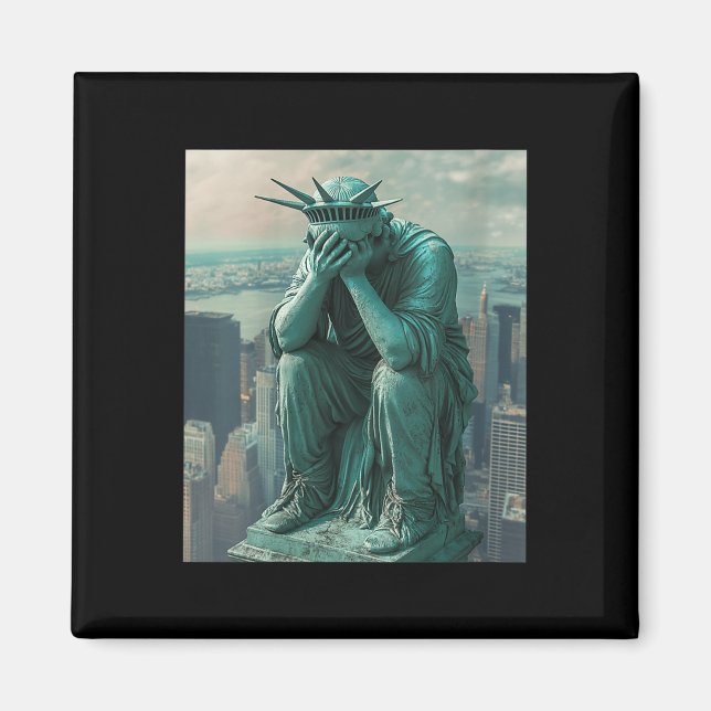 Aimant Statue Des Femmes De Liberté Facepalm Col V (Devant)
