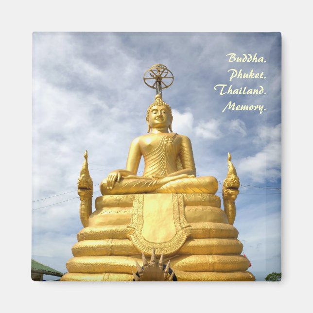 Aimant Statue dorée de Bouddha sur la colline à Phuket (Devant)