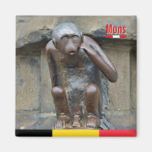 Aimant Statue médiévale de singe sur la Grand Place de Mo