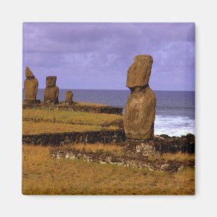 Aimant Statue Moai de la plate-forme Tahai Abstraits Pâqu
